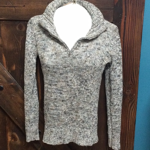 Liz Claiborne long sleeve zip V-neck multicolor sweater top - Picture 1 of 5